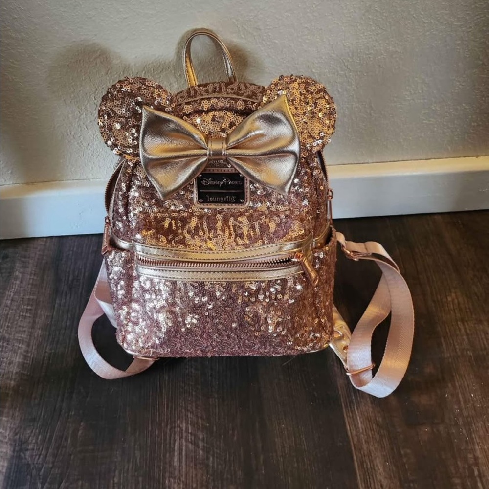 Disney Gold Backpack with Sparkly Design
